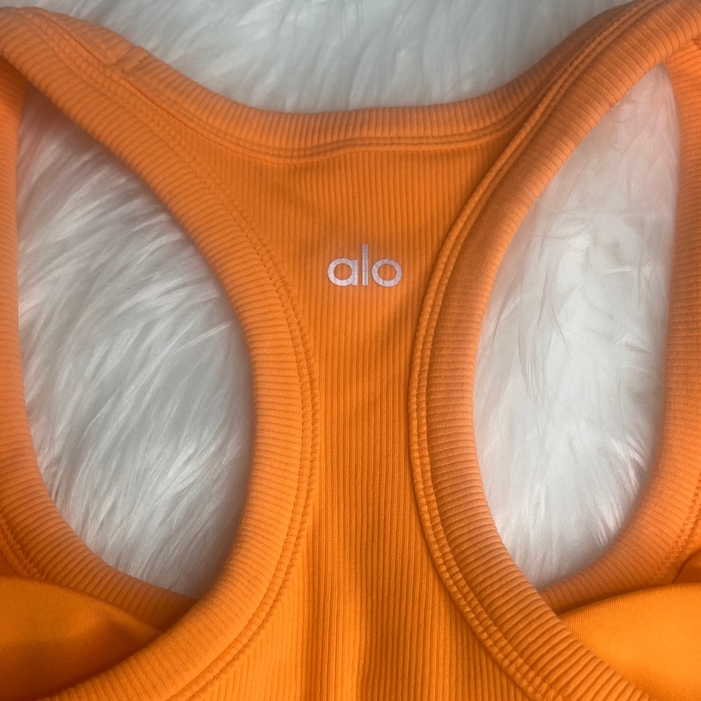 ALO Yoga Orange Racerback Tank Top - Picture 4 of 4